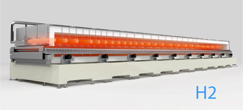 World’s first hydrogen burning type Roller Hearth Kiln for lithium-ion battery electrode material C-SERT-RHK-Nero）