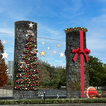 煙突のモニュメント クリスマス画像