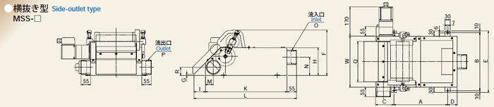 Side-outlet type